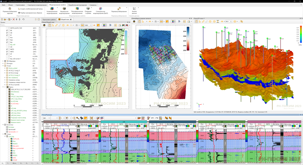 Программный комплекс геологического моделирования РН-ГЕОСИМ – цифровая  геология любой сложности